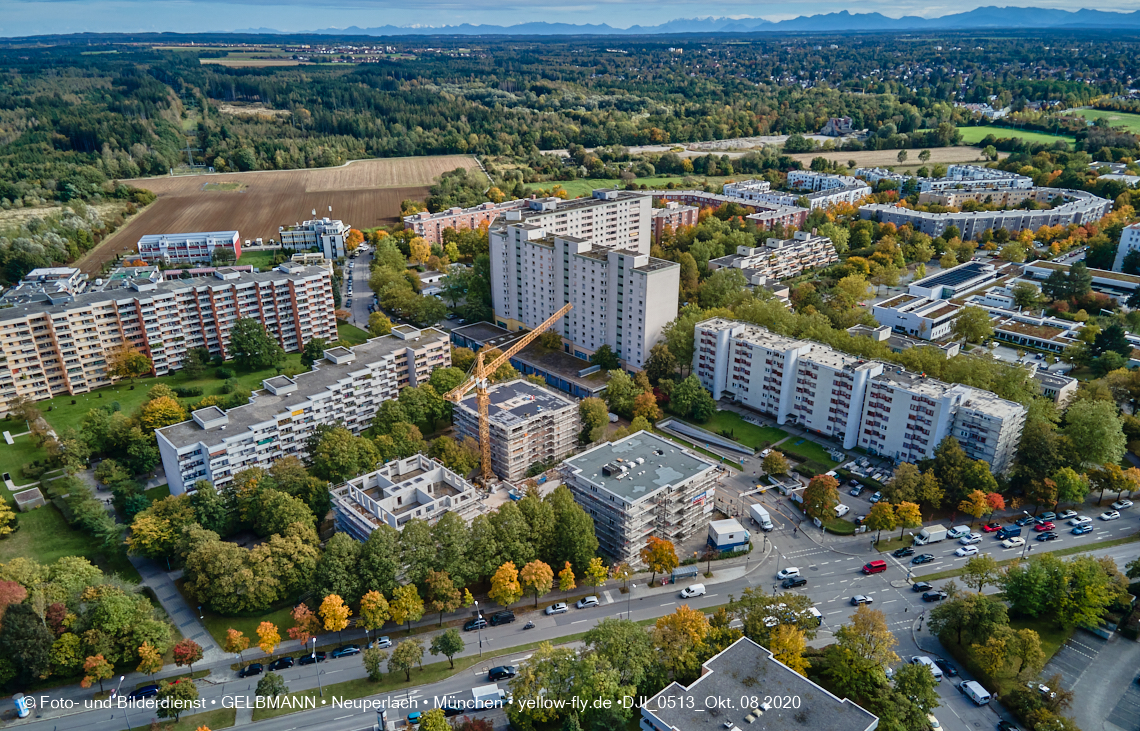08.10.2020 - Aufstockungsbaustelle Oskar-Maria-Graf-Ring in Neuperlach